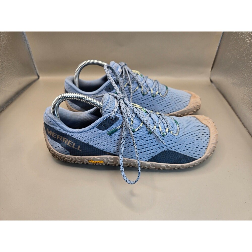 Merrell Vapor Glove 6 Trail Shoes Womens 9 Blue Running Barefoot Vibram Sneakers